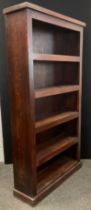 A tall open bookcase shelf unit, five fixed shelves, 180cm high, 96cm wide, 28cm deep.