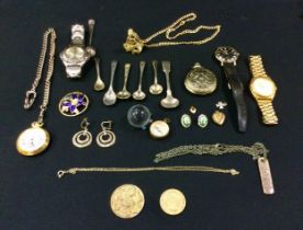 Watches & Jewellery - Sekonda gold plated wristwatch, others; gold plated locket, base metal