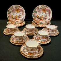 A Royal Crown Derby Olde Avesbury part tea service comprising dessert plates, side plates, tea