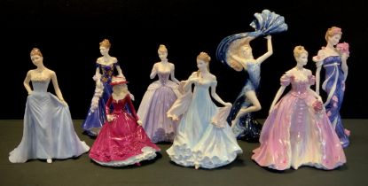 Royal Worcester figures, Lauren, With All My Heart, Anniversary Ball, January, etc others, Wedgwood,