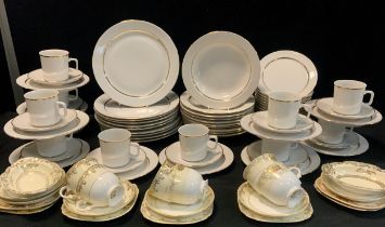 A Bavaria Germany tea set for ten including; ten tea cups and saucers, ten side plates, ten dinner