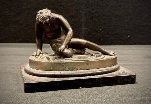 A 19th century Grand Tour Bronze, The Dying Gaul, after the Roman marble original now in the