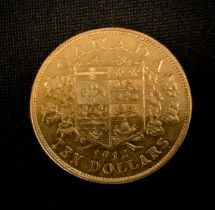A 1912 Canadian King George V ten dollar gold coin,16.6g gross