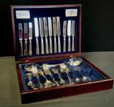 An Excalibur Sheffield silver-plated and stainless steel canteen service for six, boxed