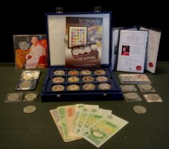 Coins, Tokens & Bank notes - a George IV silver crown, 1935, 2012 Queen Elizabeth II Diamond Jubilee