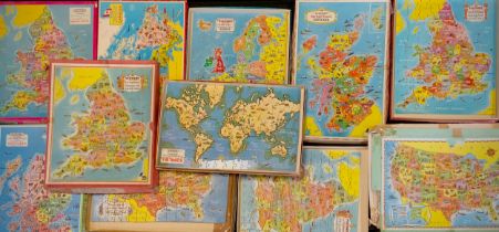 Toys & Games - Victory wooden jigsaw puzzles, Industrial Life of Canada,7485, The World, 7486,