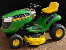 Garden and grounds maintenance - A John Deere X105 Auto, ride-on tractor mower, with operator’s