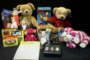 Toys - Hasbro ET interactive Toy, from the makers of Furby; Harrods 2003 Christmas Bear, another,