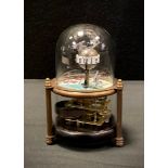 A novelty automaton timepiece/clock, as fish in an aquarium, 15cm high