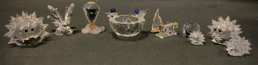 Swarovski crystal - Hedgehogs, Butterfly, Boat, etc (10)