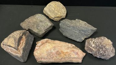 Geological interest - a large, unpolished Agate specimen stone, 37cm x 18.5cm x 9.5cm; other large