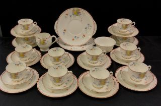 A Royal Doulton Bedale pattern tea set, for twelve, printed marks