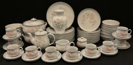 A comprehensive Denby Encore pattern dinner and tea service comprising dinner plates, side plates,