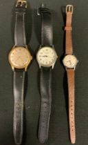 Tissot - Antimagnetique Gents Mechanical Wind Steel Cased Wrist Watch, silvered dial, Arabic