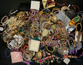 Costume Jewellery - beads, bangles, bracelets, earrings, brooches etc qty