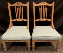 A pair of Edwardian Nursery chairs, (2).