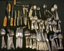 A quantity of flatware including Kings pattern; etc