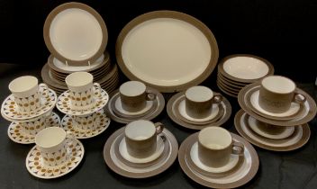 A Hornsea Lancaster 'Palatine' table service for six including; a meat dish, six dinner plates,