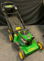 A John Deere JM46 Self Propelled Petrol Lawn mower, 875 engine series, with operator’s manual.