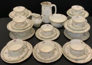An Adderley's 'Parma' pattern tea service for twelve including twelve tea cups and saucers, twelve