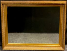 A large ‘gilt’ framed wall mirror, bevelled mirror, 117cm x 148cm overall frame size.