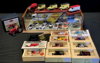 Toys - Minichamps, Opel Team Rosberg Racing articulated lorry and racing cars inc Opel Calibra V6,