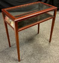 A mahogany Bijouterie cabinet, 73.5cm high x 74cm x 41.5cm.