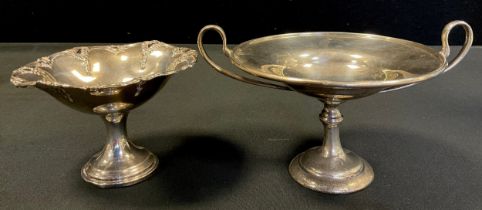 A silver twin handled bonbon dish, Holland, Aldwinckle & Slater, London 1908, 3.59ozt; another