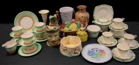 Mid century ceramics - Poole plate, 22.5cm dia, Sylvac rabbit bowl, Alfred Meakin tea set, other;
