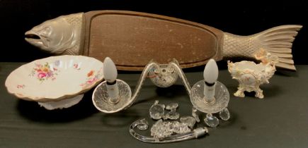 Ceramics & Glass - Royal Crown Derby posies fruit bowl, seconds, continental porcelain cherub