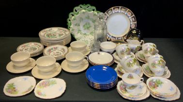 Ceramics - Royal Crown Derby 2451 dinner plate; Indian tree table china, tea set, for eight,
