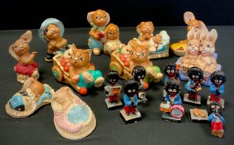 Pendelfin collectable rabbits including 'Dandy,'Barrow Boy', 'Victoria','Pieface','Snuggles'(9 in