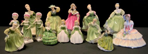 Royal Doulton Figures- Daydreams, Hn 1731, Sunday Morning Hn2184, Buttercup Hn 2309 Soiree HN2312,