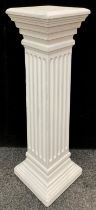 A classical style column-form plant-stand, 84cm high x 25.5cm x 25.5cm.