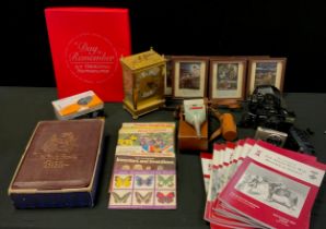 Boxes & Objects- Bruel & Kjoer Sound level meter, leather case, Bible, trade cards, Singer Sewing