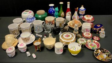 Ceramics - Royal Worcester 'Marissa' pattern trinkets including lidded pot, Beatrix Potter '