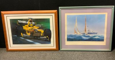 Gavin Macleod, by and after, Damon Hills Jordan 198, 1998 F1 Racing car, limited edition, signed and