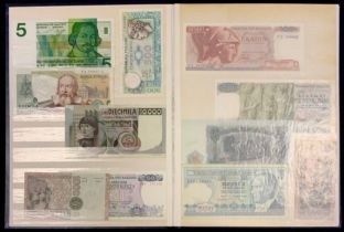 Bank Notes - GB and international inc £1/00 notes, other Turkish, Greek, Singapore , Brazil,