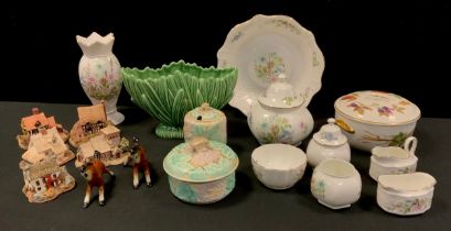 Ceramics - Aynsley ware, Royal Worcester 'Port Merion' lidded tureen, Lilliput lane; etc