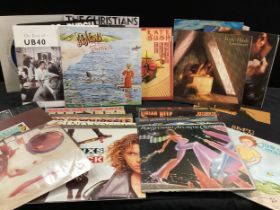 A Collection of Vinyl LP records - U2, Uriah Heap, Steeleye Span, Kate Bush; Pet Shop Boys; Genesis;