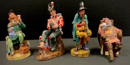 Royal Doulton figures including; 'Robin Hood', HN 2723,'The Foaming Quart' ,HN 2162, 'The Mask