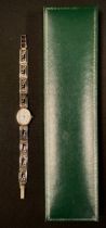 A ladies Rotary Elite 9ct gold cased bracelet wristwatch, 13g gross, boxed