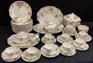 A Royal Doulton ‘Old Leeds Sprays’ pattern table service for eight including; eight tea cups and