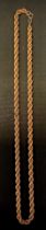 A 9ct gold heavy link rope twist necklace, 36.1g gross