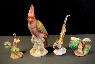 A continental model of a Parakeet, possibly Samson, Staffordshire model of ‘Chinese Pheasant’, Spode