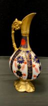 A Royal Crown Derby 1128 imari pattern ewer, printed marks, first quality, 26cm high, (faults &