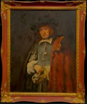 Reginald Tomlinson (1885-1968) Portrait of an Aristocrat, signed, oil on board, 51cm x 41cm.