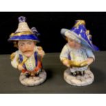 Royal Crown Derby Mansion House Dwarves including; 'Scene of Haddon Hall', printed marks, 17cm high,