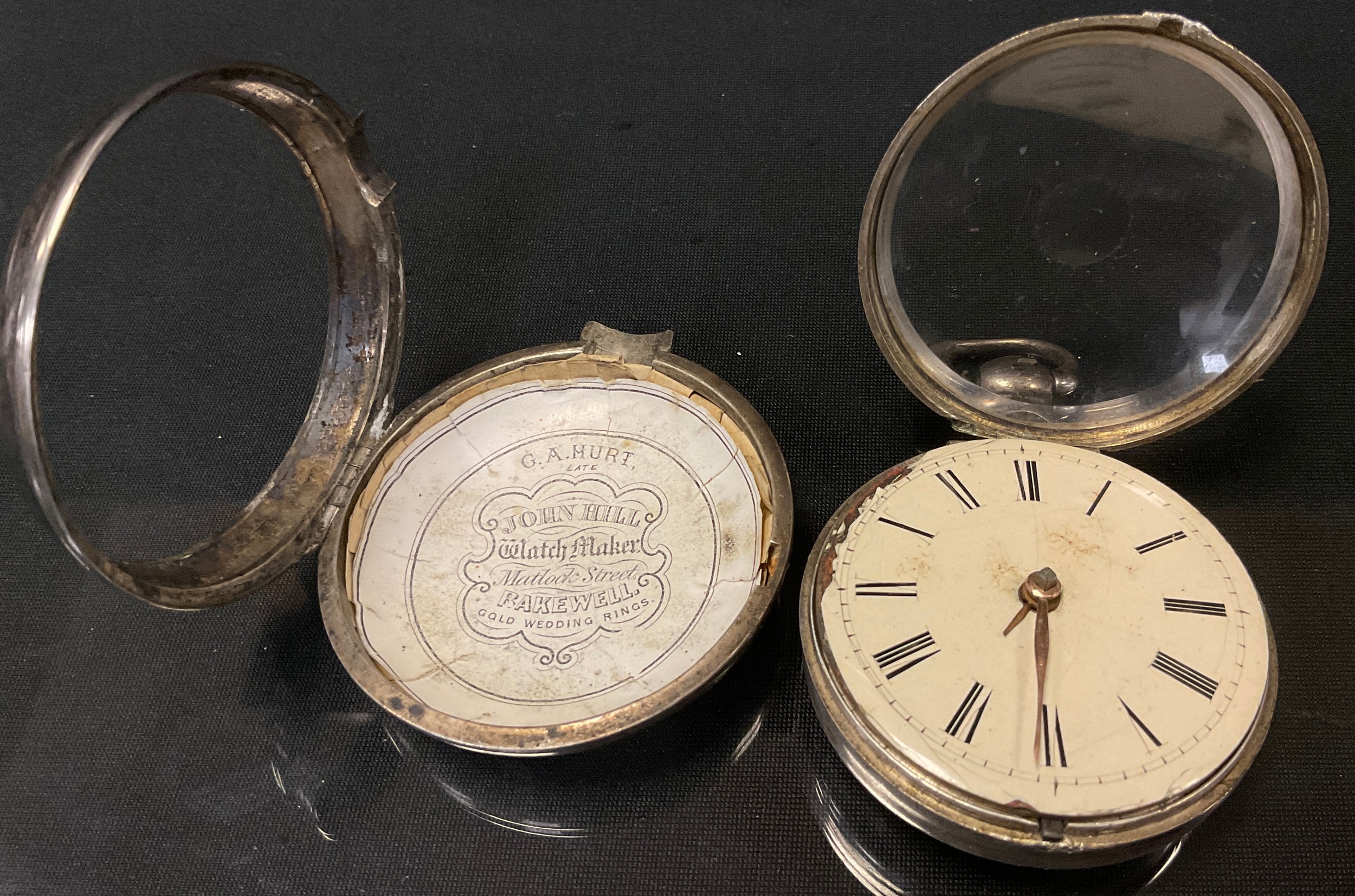 A George IV silver pair cased pocket watch, by Josh Slack, Ipstones [Staffordshire], 4.5cm cream - Image 2 of 2