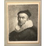 Engravings & Etchings - Rembrandt, after, portrait of Joseph Longhi; others , Pietro Anderloni,